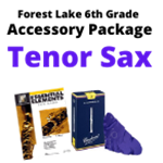 This FL Tenor Sax accessory package includes reeds, swab, and book.