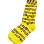 Staff with Keyboard Cuff Socks Neon Yellow