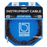 Boss BIC10A 10' Straight to Angled 1/4" Instrument Cable