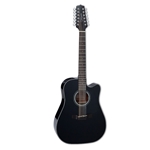 Takamine GD30CE12BLK 12-String Dreadnought Cutaway AC/EL Guitar with Solid Top
