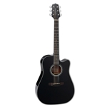 Takamine GD30CEBLK Dreadnought Cutaway AC/EL Guitar with Solid Top