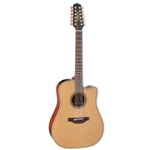 Takamine P3DC12 12 String Dreadnought Cutaway AC/EL Guitar with Semi Hard Case