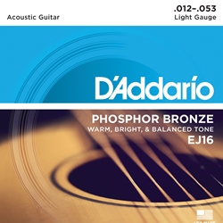 12-53 Light Phosphor Bronze Acoustic Guitar Strings Set