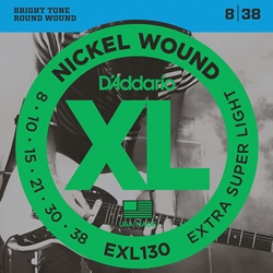 D'addario 9-42 Extra Super Light Nickel Wound Electric Guitar Strings Set