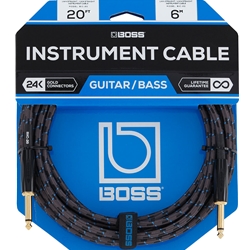 Boss 20' - 1/4" Instrument Cable