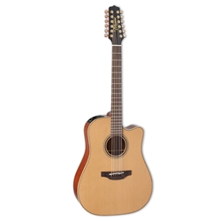 Takamine P3DC12 12 String Dreadnought Cutaway AC/EL Guitar with Semi Hard Case